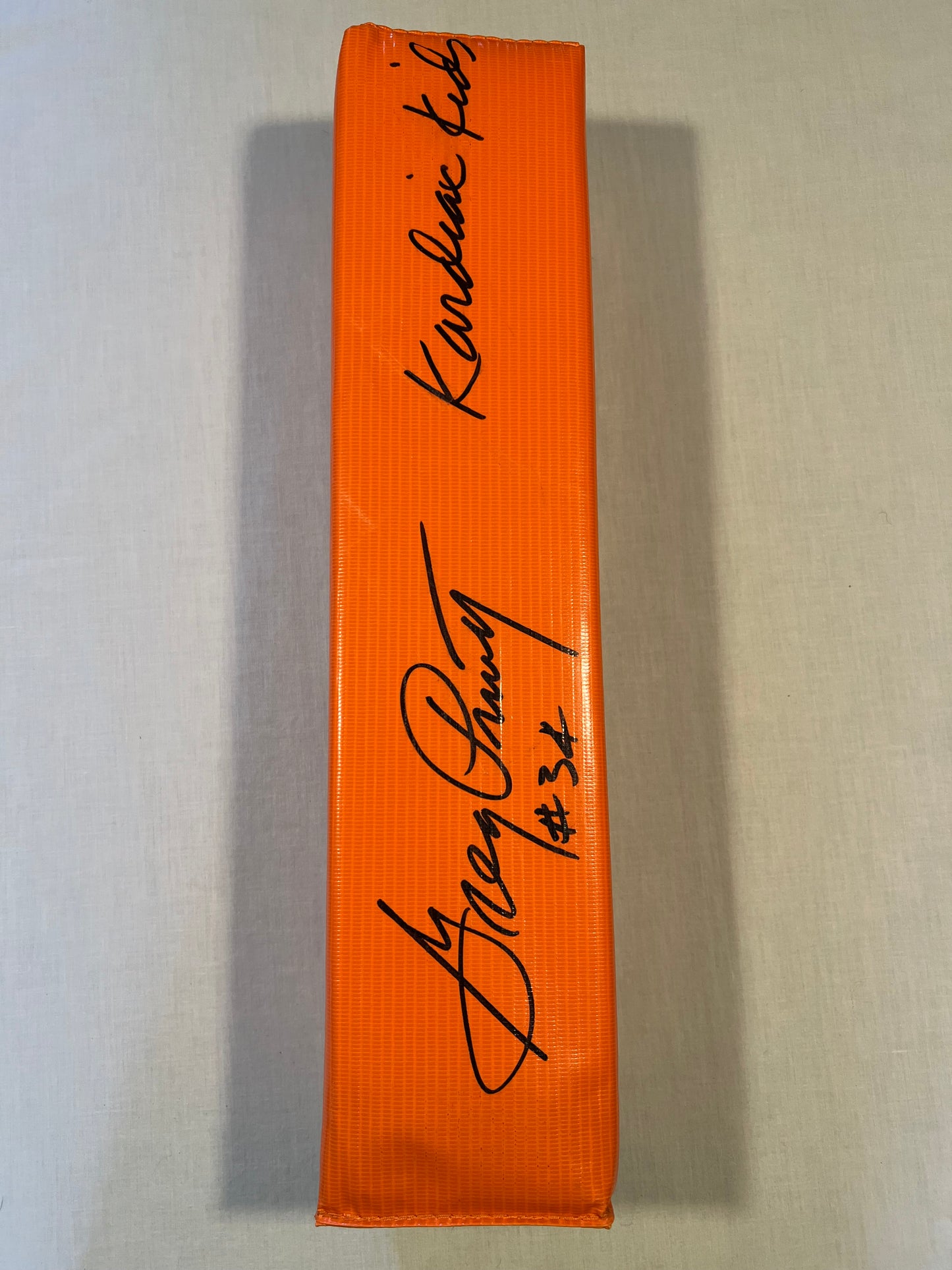 Greg Pruitt Signed "Kardiak Kids" Pylon