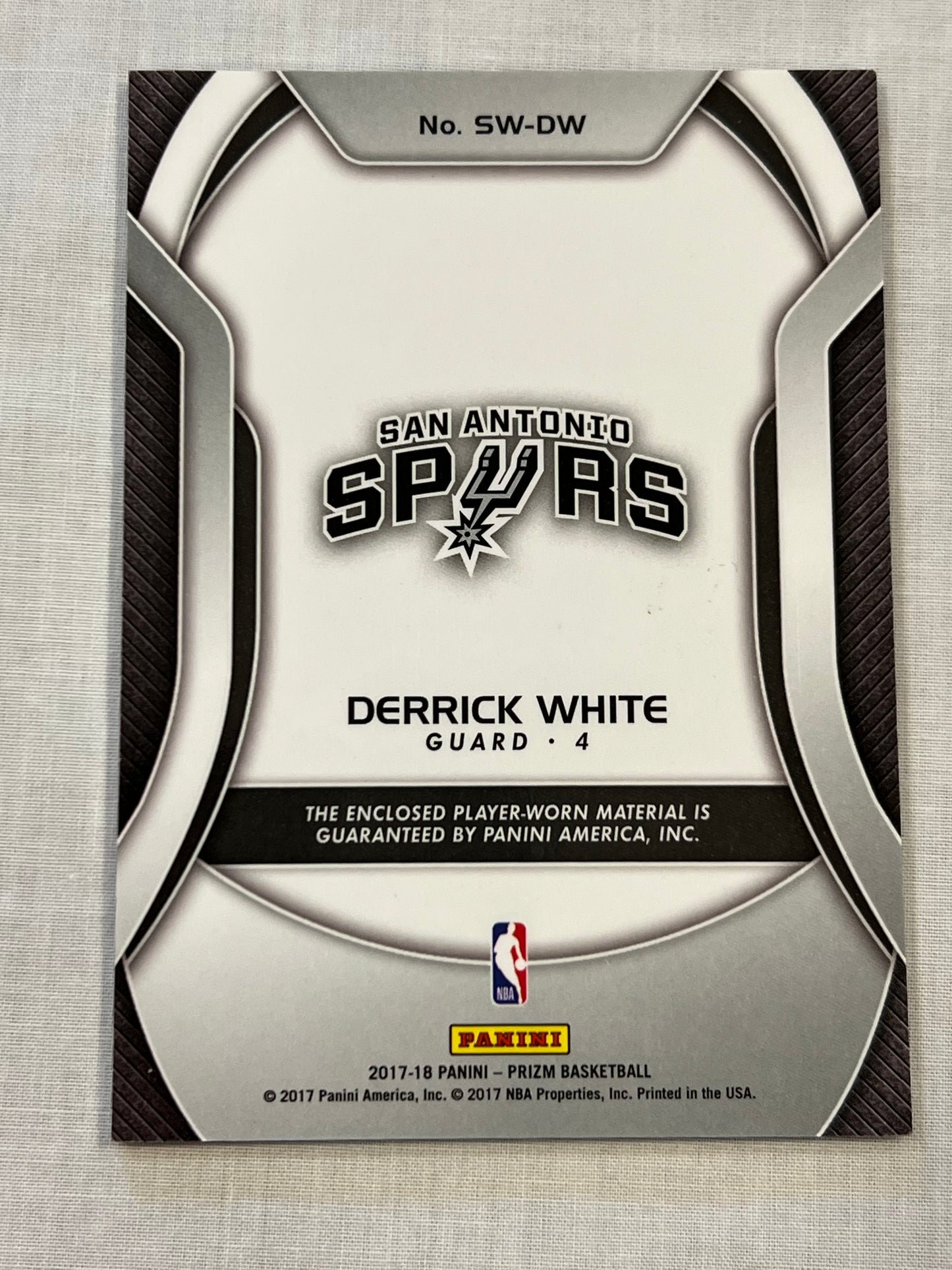 Derrick White Silver Prizm Rookie Patch