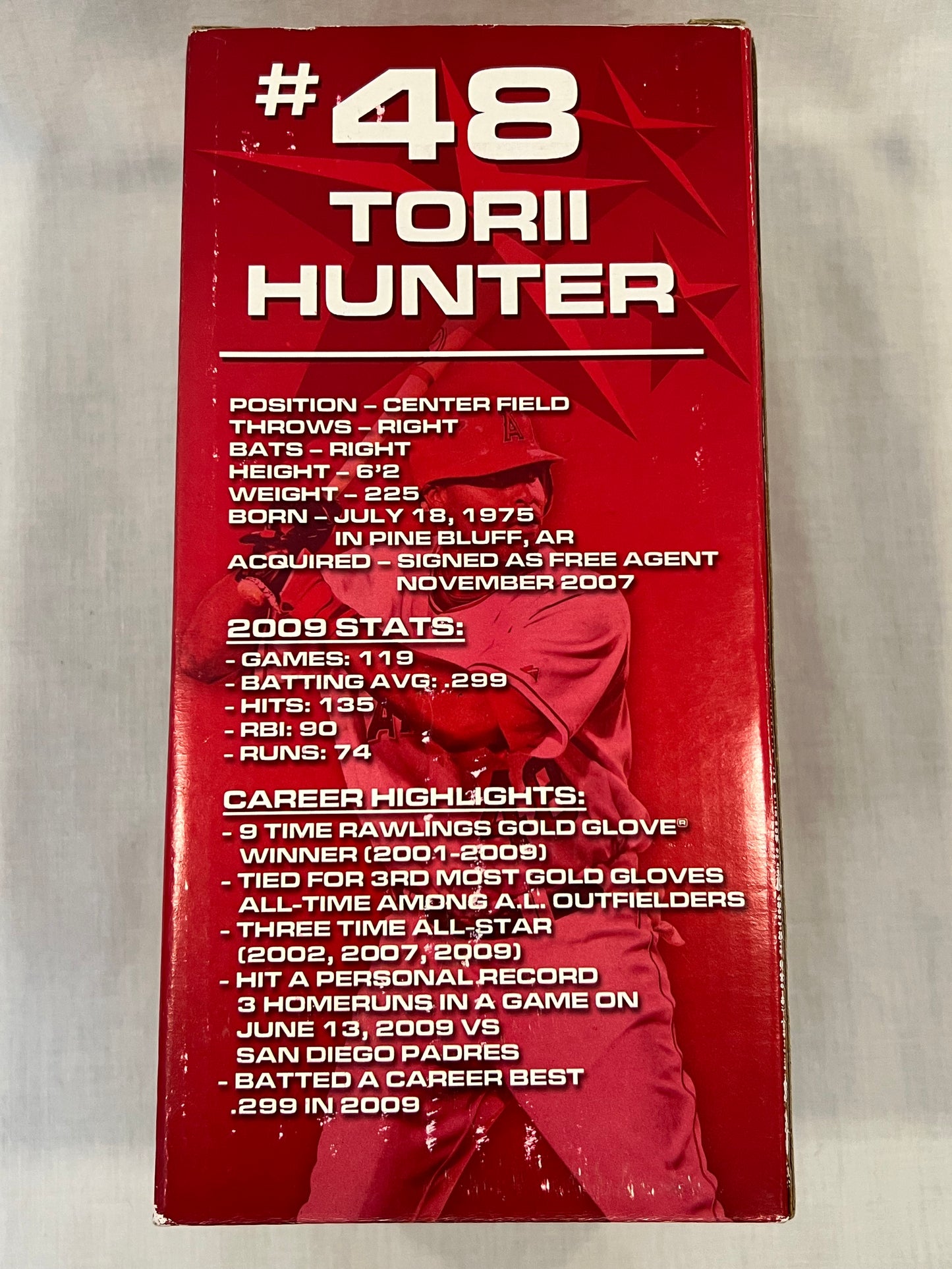 Torii Hunter Gold Glove Special Edition Bobblehead