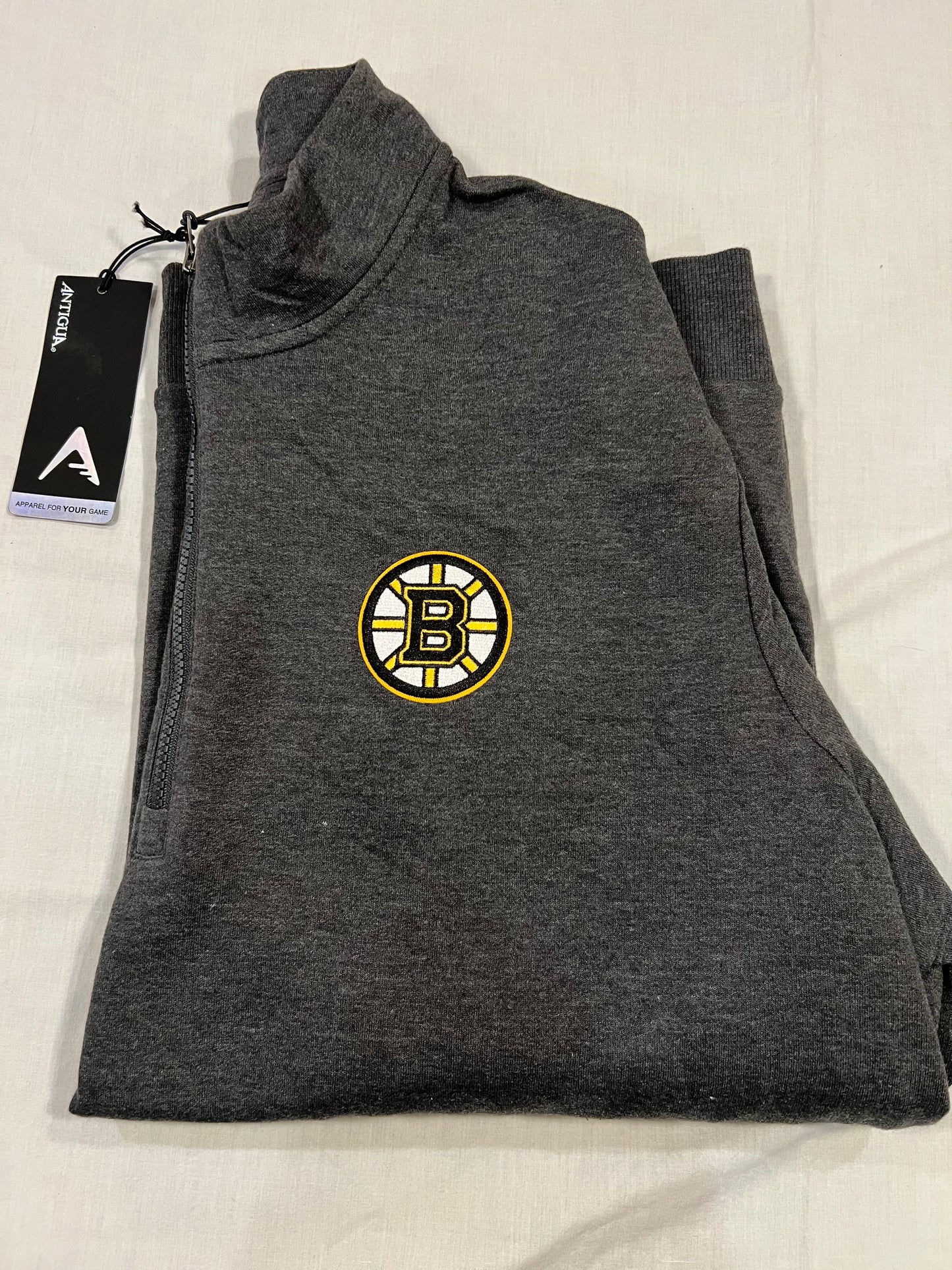 Boston Bruins Quarter Zip Mens XXL Sweatshirt