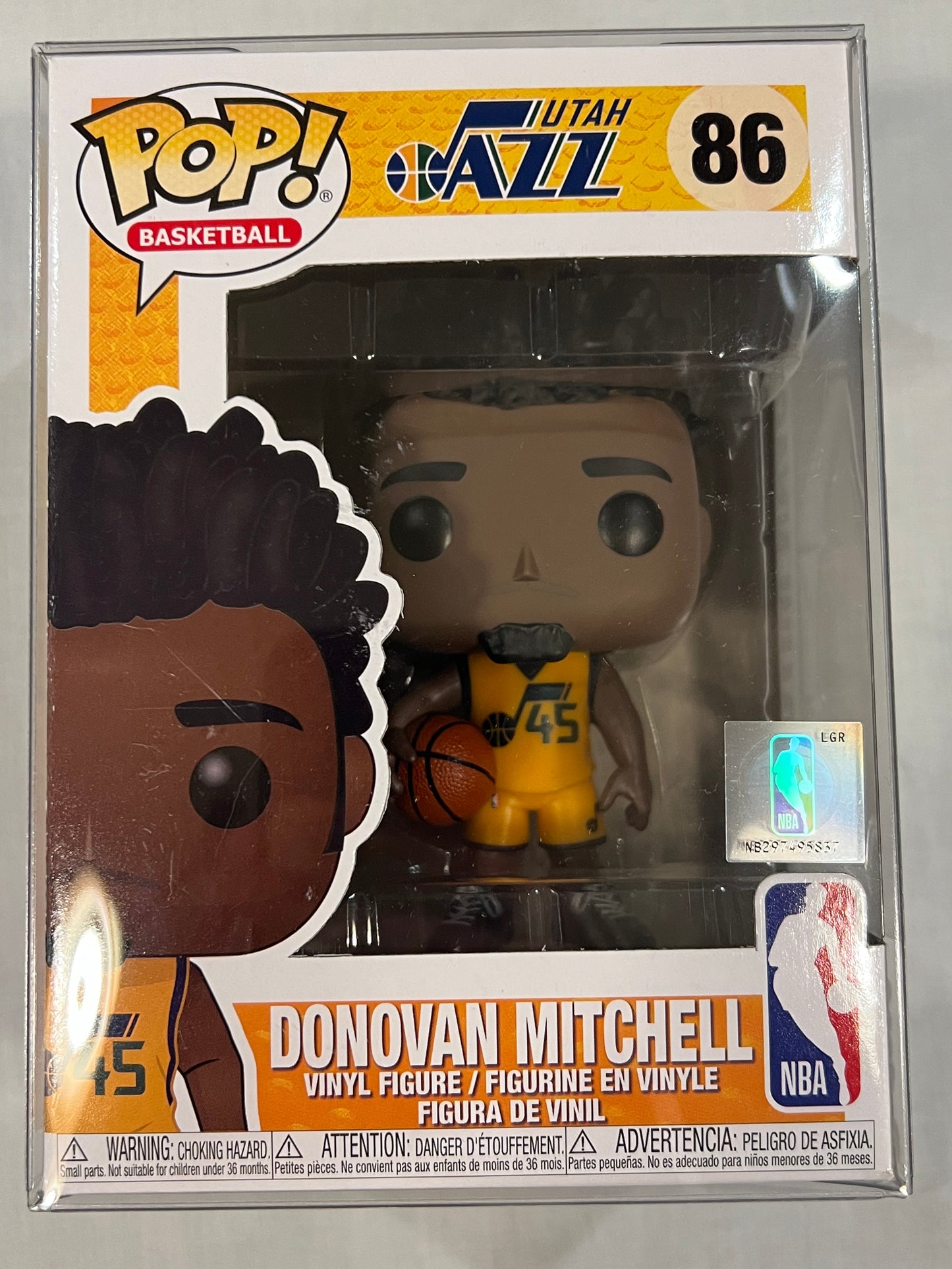 Donovan Mitchell Utah Jazz w/ protective case