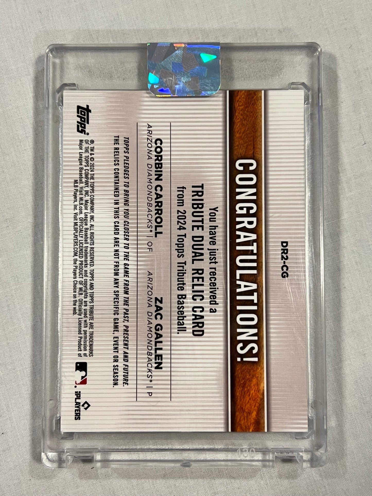 Corbin Carroll / Zac Gallen Tribute Dual Relic /99
