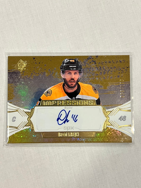 David Krejci Gold Impressions Auto /199