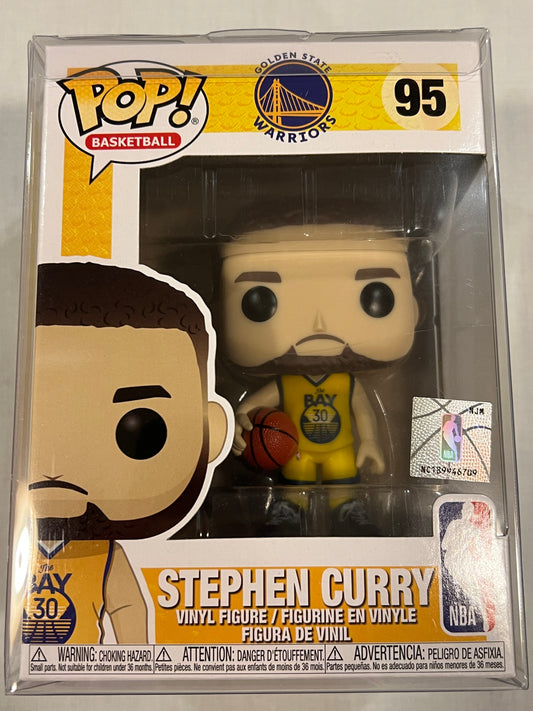 Stephen Curry Yellow Jersey w/ protective casing