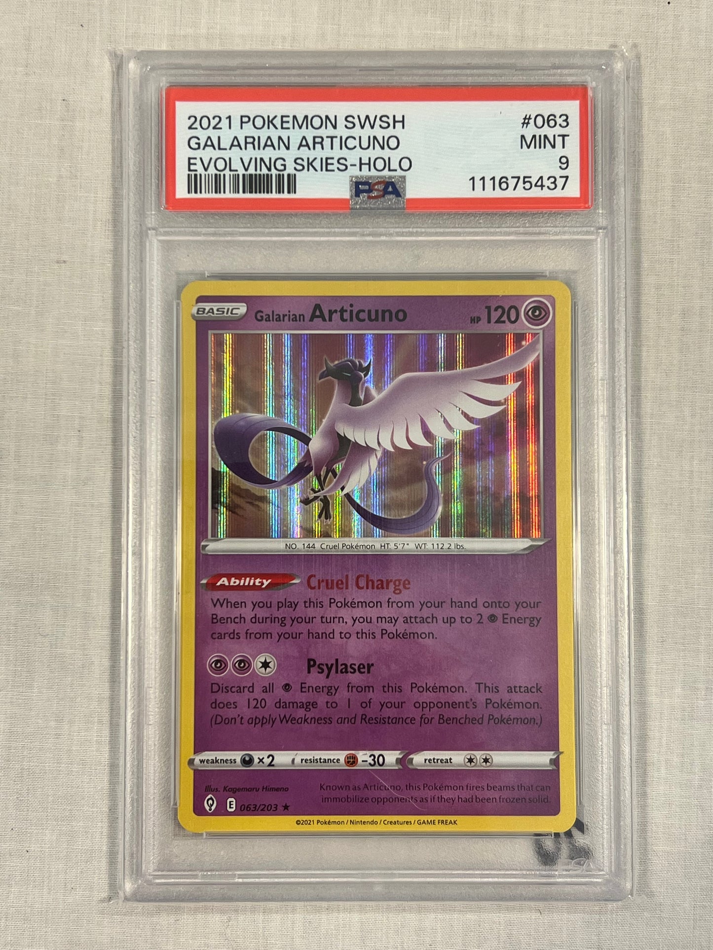 Galarian Articuno PSA 9