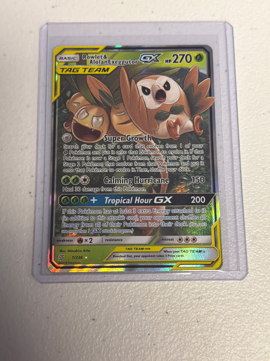 Rowlet & Alolan Exeggutor GX Tag Team