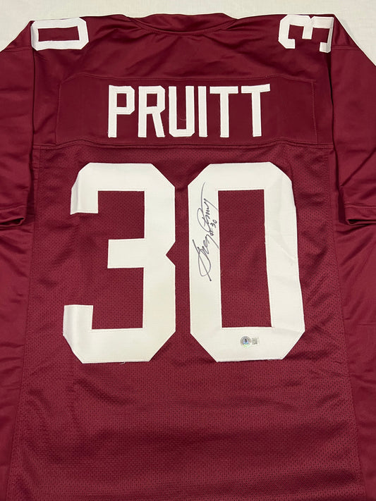 Greg Pruitt signed Brown jersey