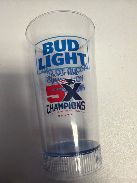 Patriots Light up 5x Super Bowl Champs Cup