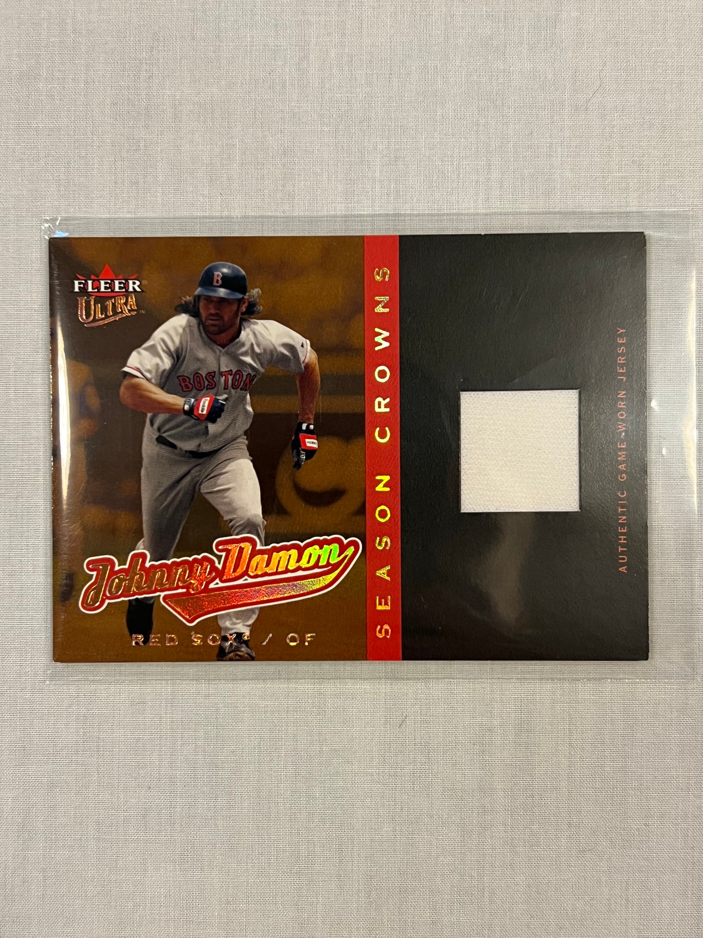 Johnny Damon Fleer Ultra Season Crowns Patch /399