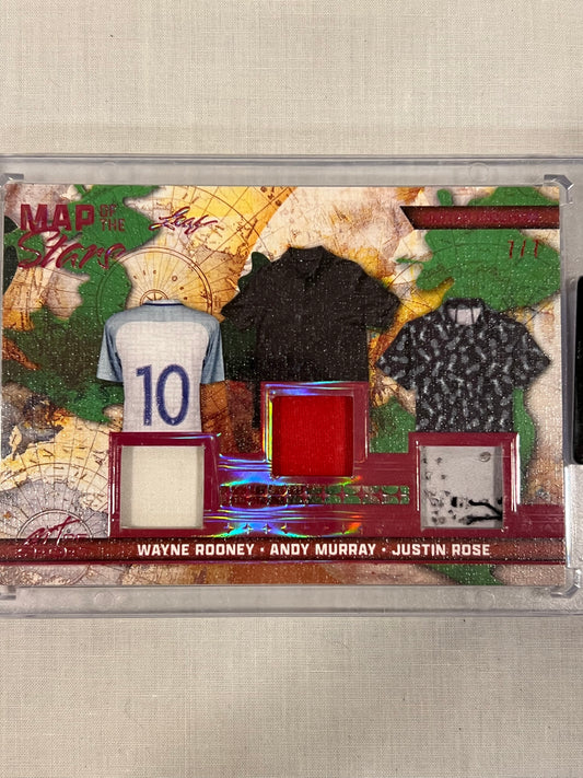 Wayne Rooney, Andy Murray, & Justin Rose 7/7 Triple Patch