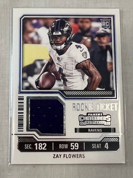 Zay Flowers Rookie Ticket Patch