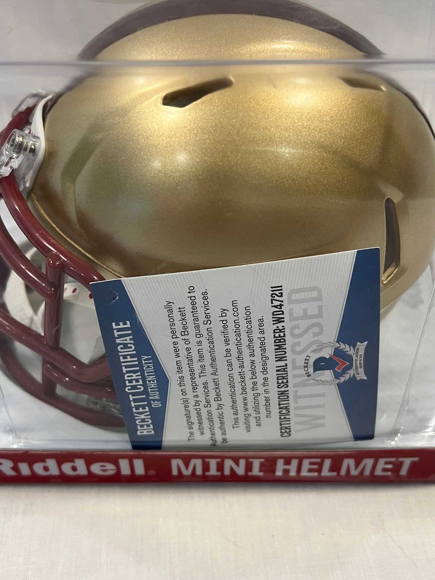 Doug Flutie signed Boston College Mini Helmet