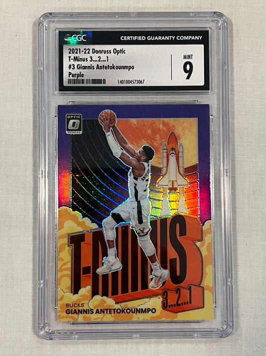 Giannis Antetokounmpo CGC 9 T-Minus 3,2,1 Purple
