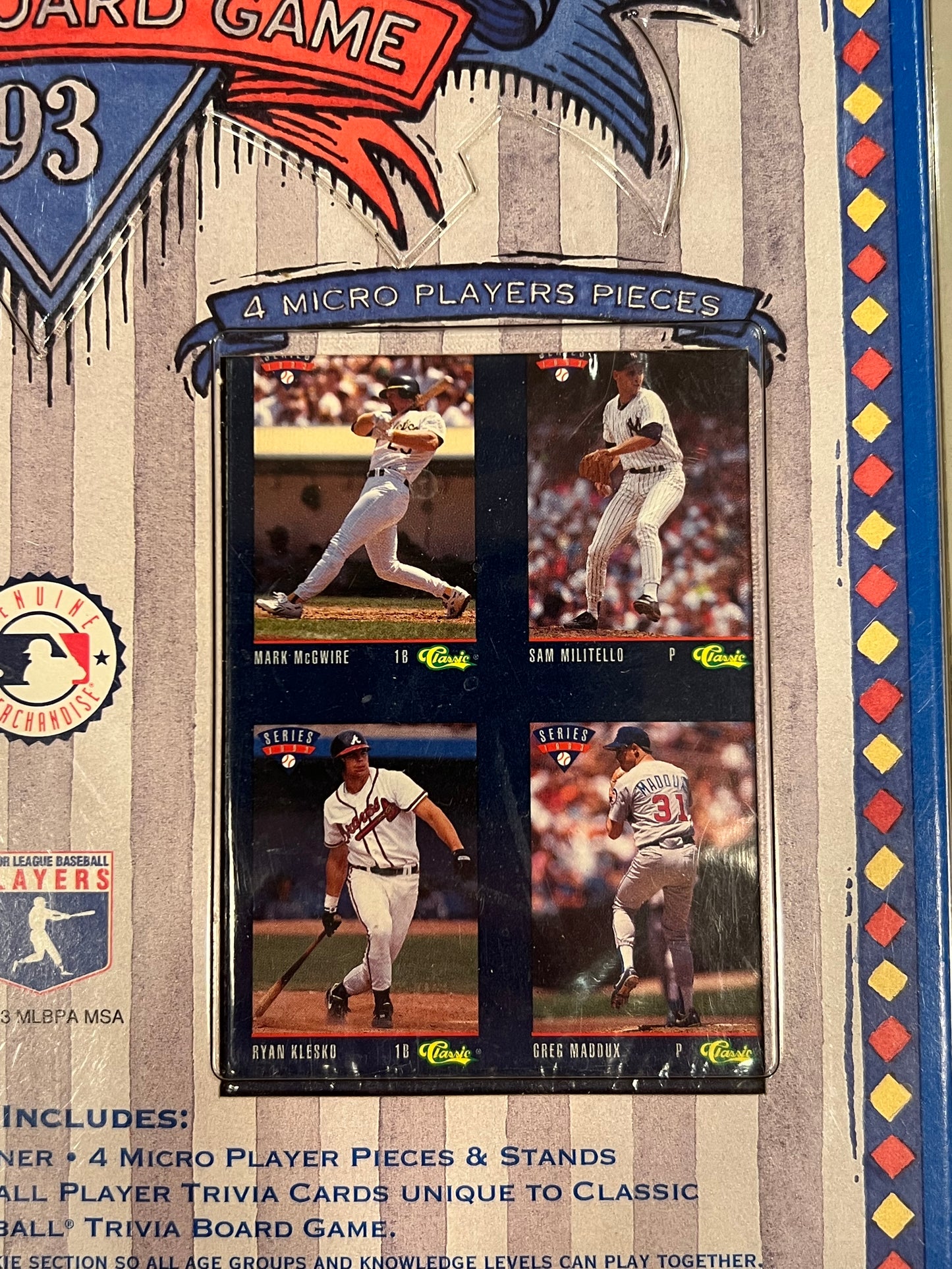 MLB Card Trivia Board Game 1993
