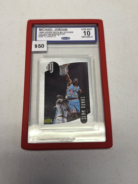 Michael Jordan 1998 UD Sticker #97 CCG 10