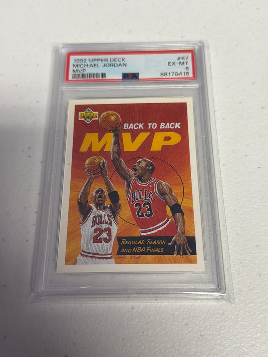 Michael Jordan 1992 UD MVP PSA 6