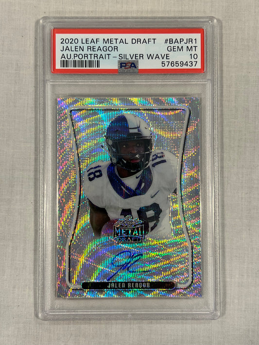 Jalen Reagor PSA 10 Silver Wave Rookie Auto /50