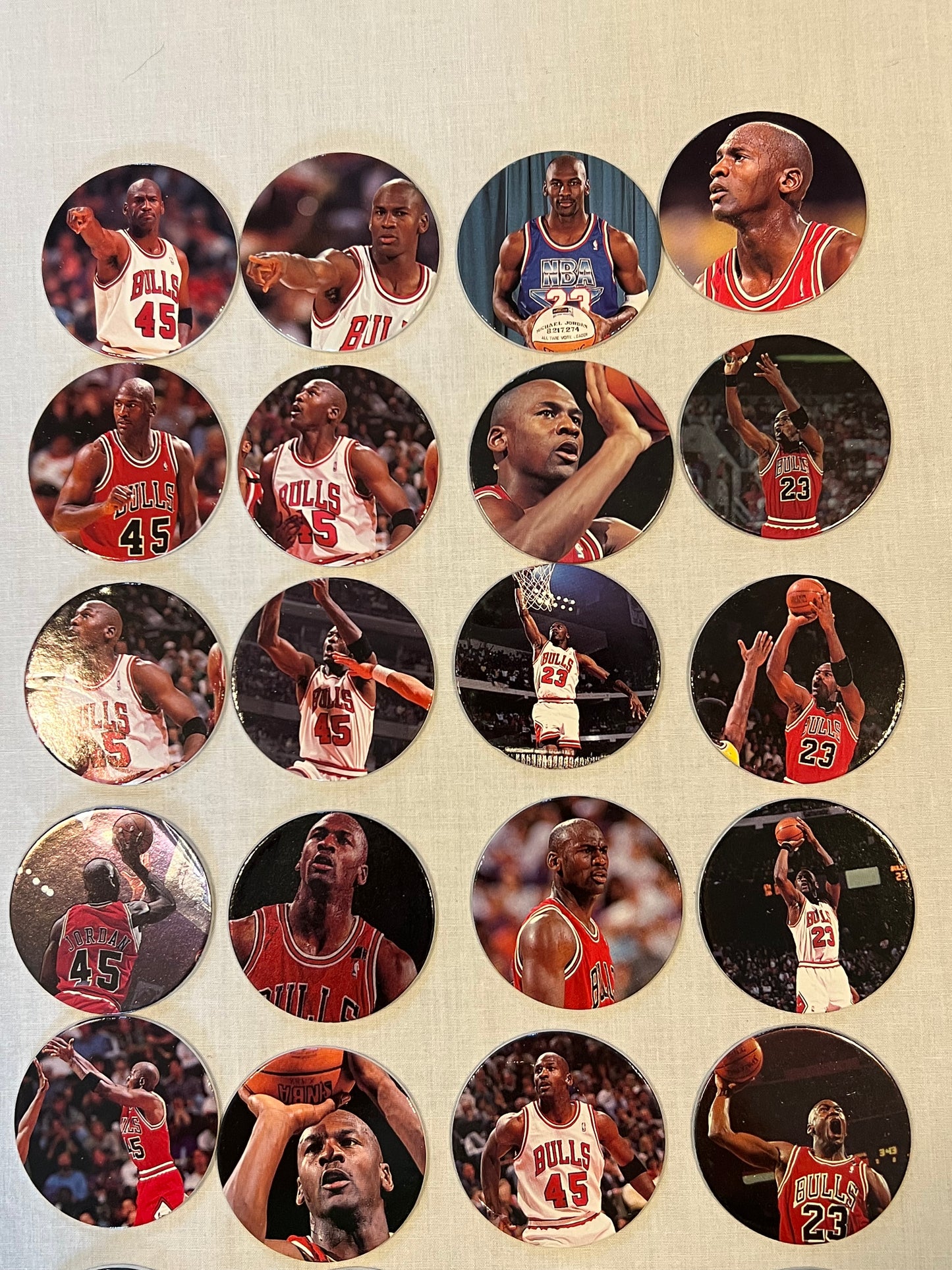 Michael Jordan Set of 25 Assorted Milk Caps