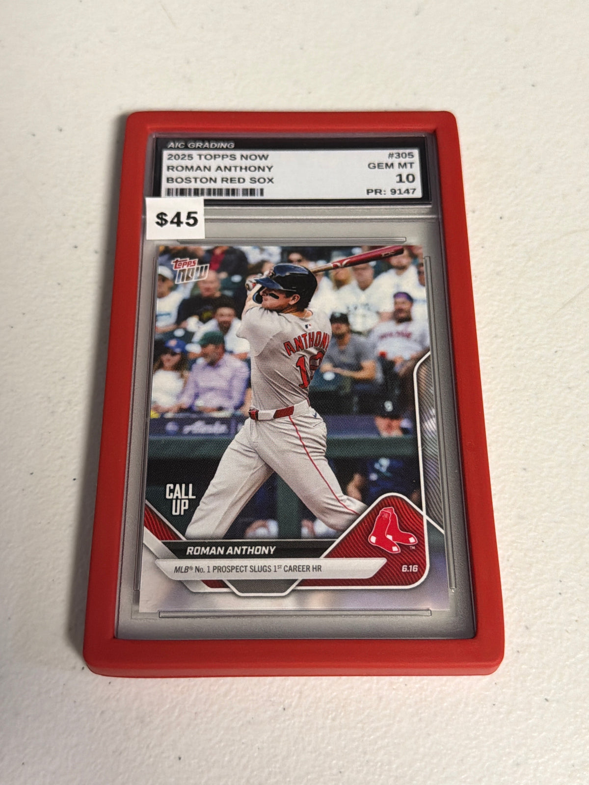 Roman Anthony Topps Now RC AIC 10