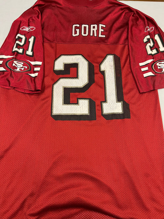 Frank Gore 49ers Reebok Mens Large Jersey