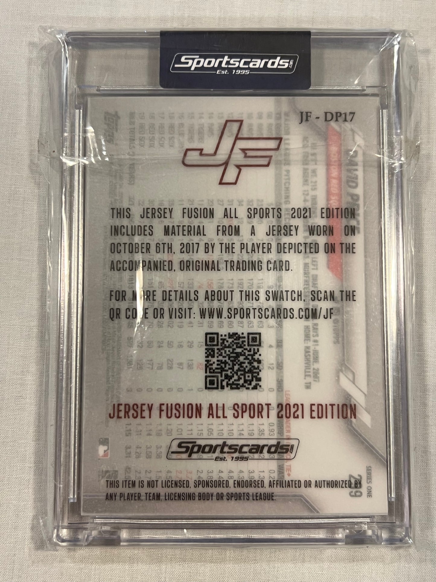 David Price Topps Jersey Fusion