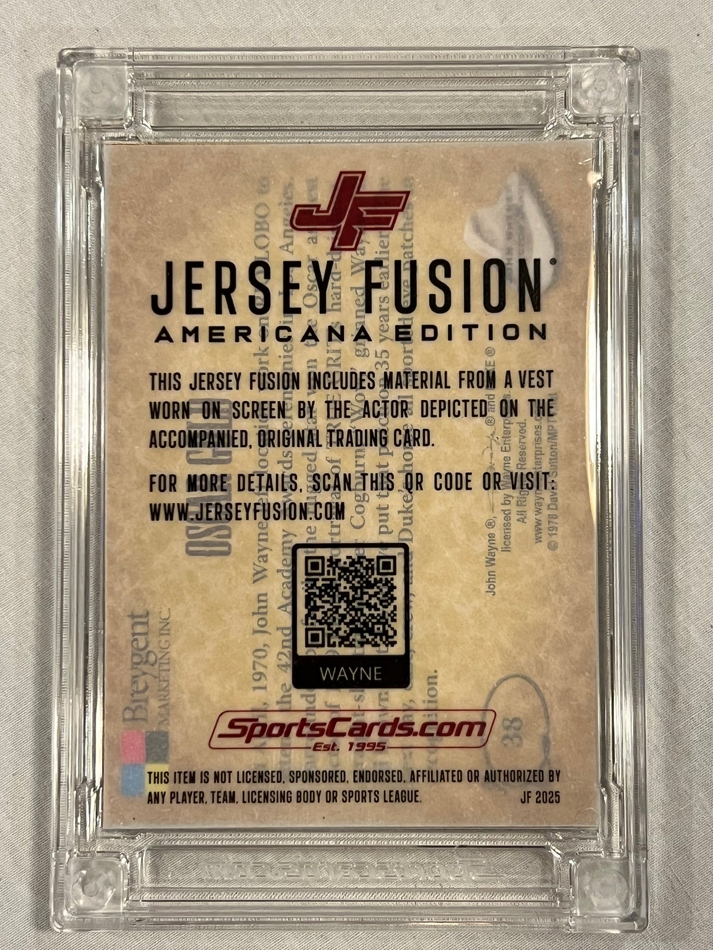 John Wayne Screen Worn Vest