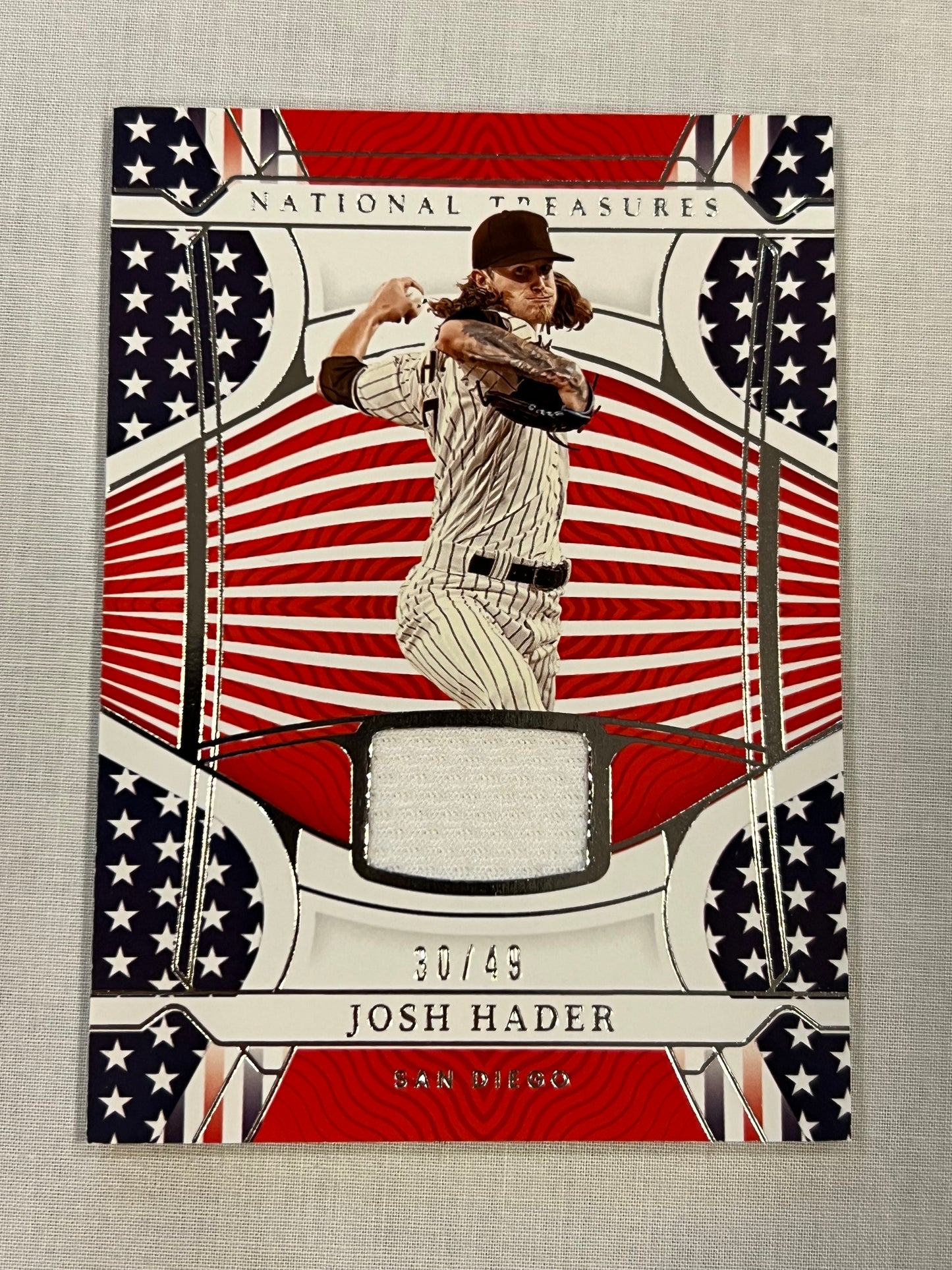 Josh Hader National Treasures USA Patch /49