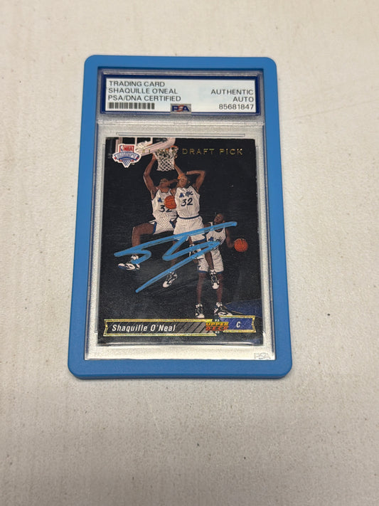 Shaquille O’Neal PSA Certified Blue Ink auto on RC card