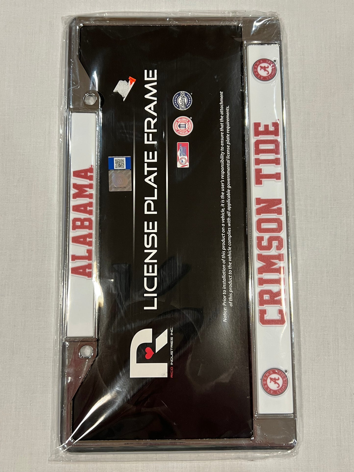 Alabama Crimson Tide License Plate Holder