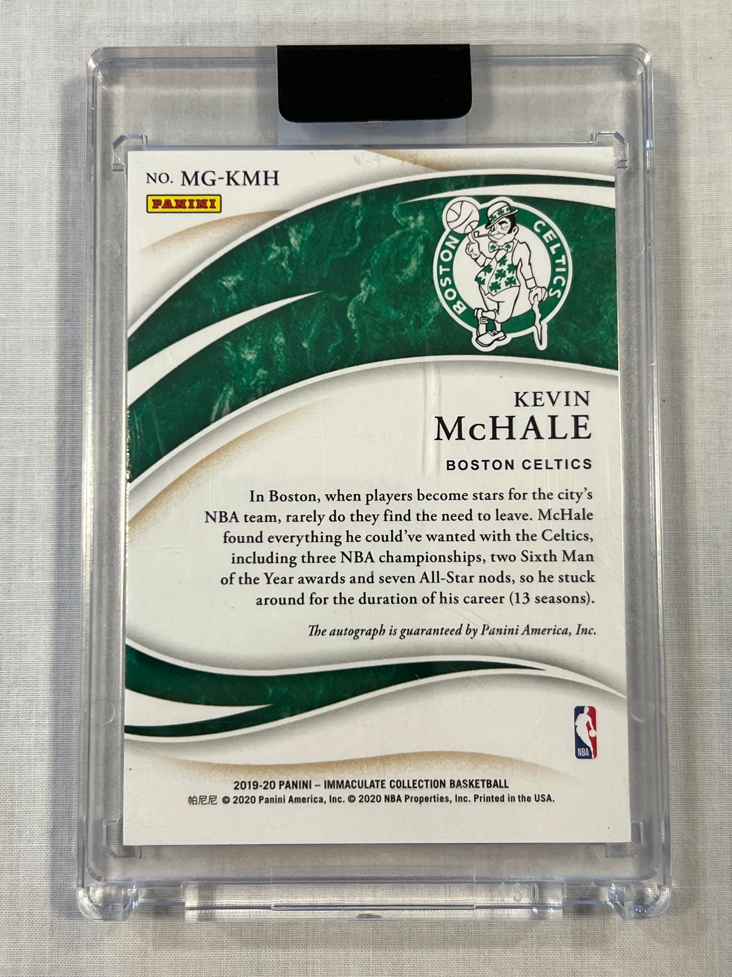 Kevin Mchale Immaculate Marks of Greatness Auto /49
