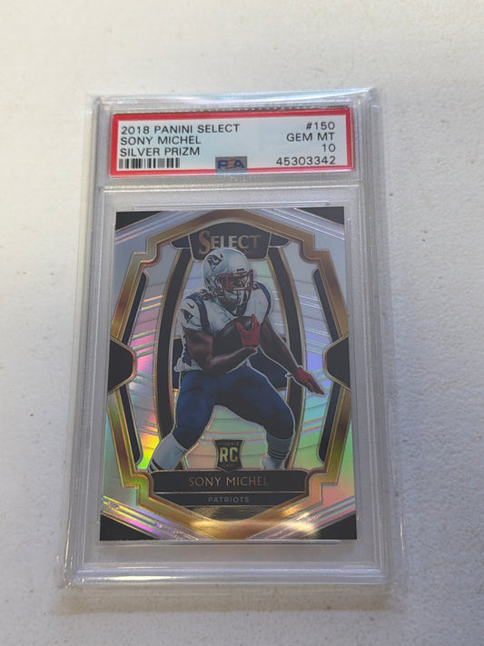 Sony Michel Silver Prizm RC PSA 10