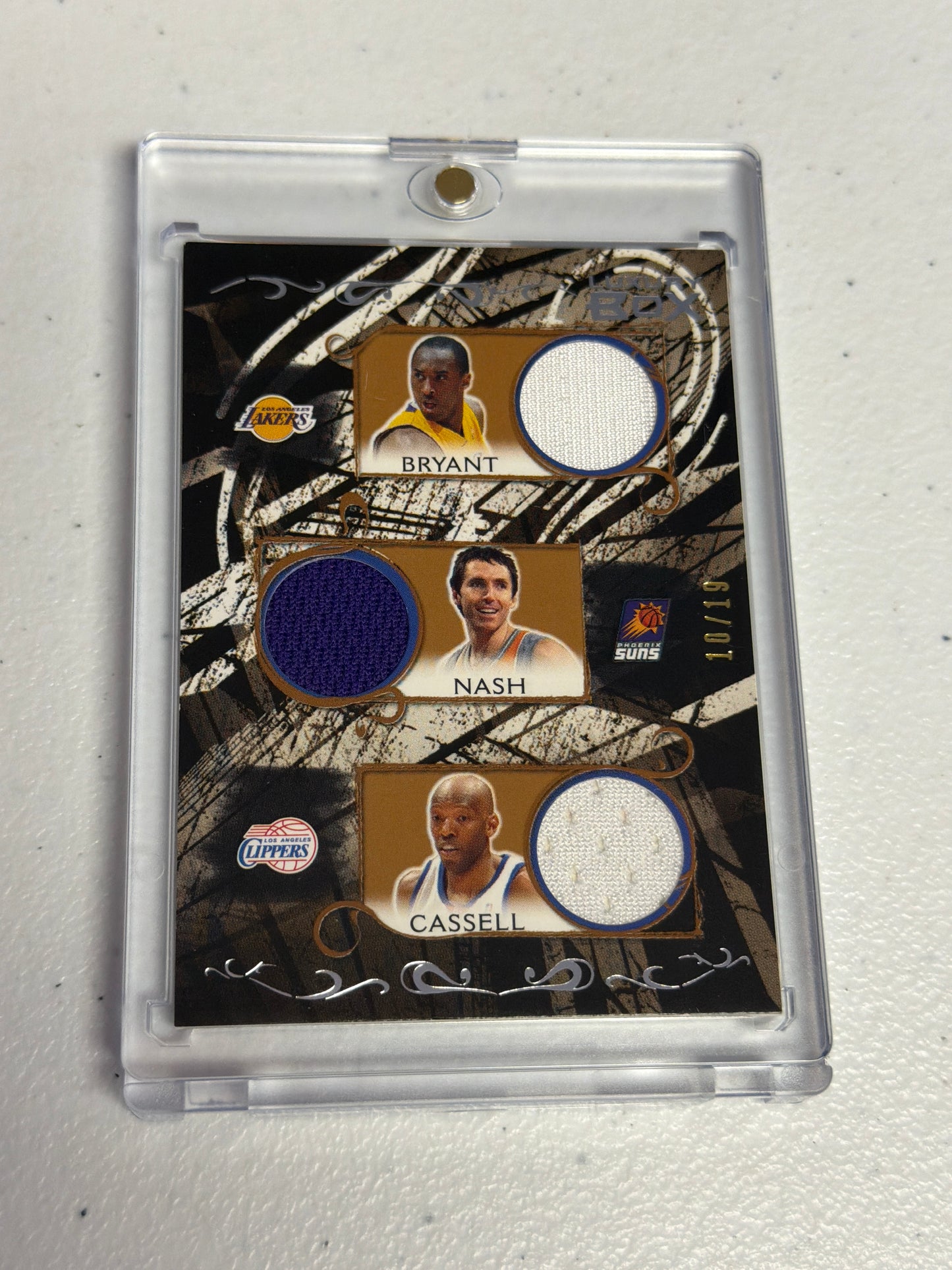 Kobe Bryant/Nash/Cassell/Bibby/Davis 5 Player Patch Card /19