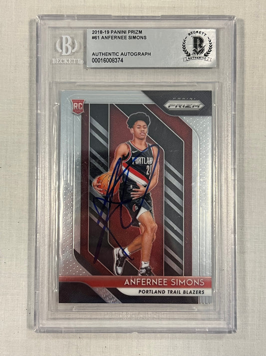 Anfernee Simons Rookie Auto BGS Authentic