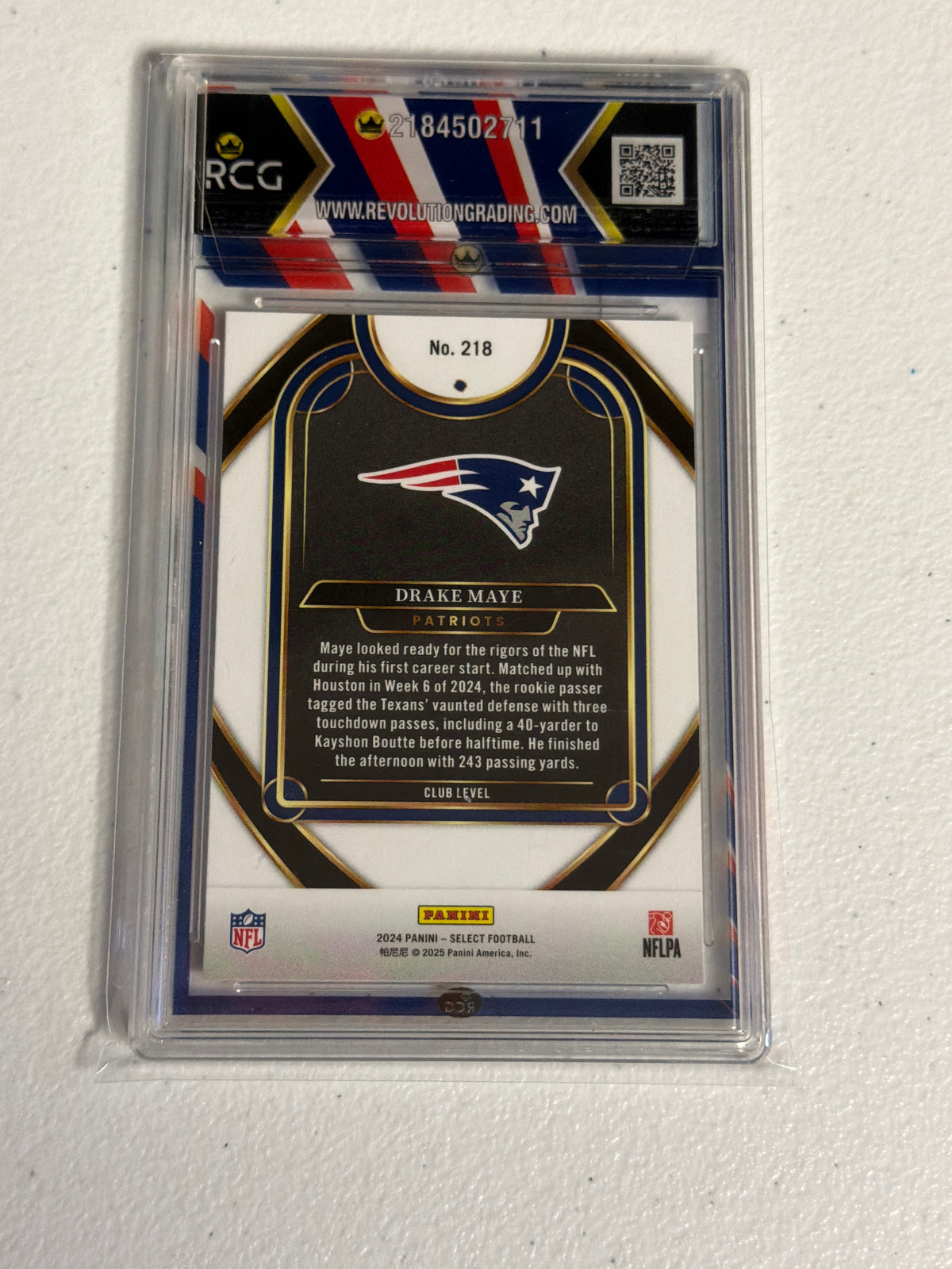 Drake Maye Select RC RCG 10