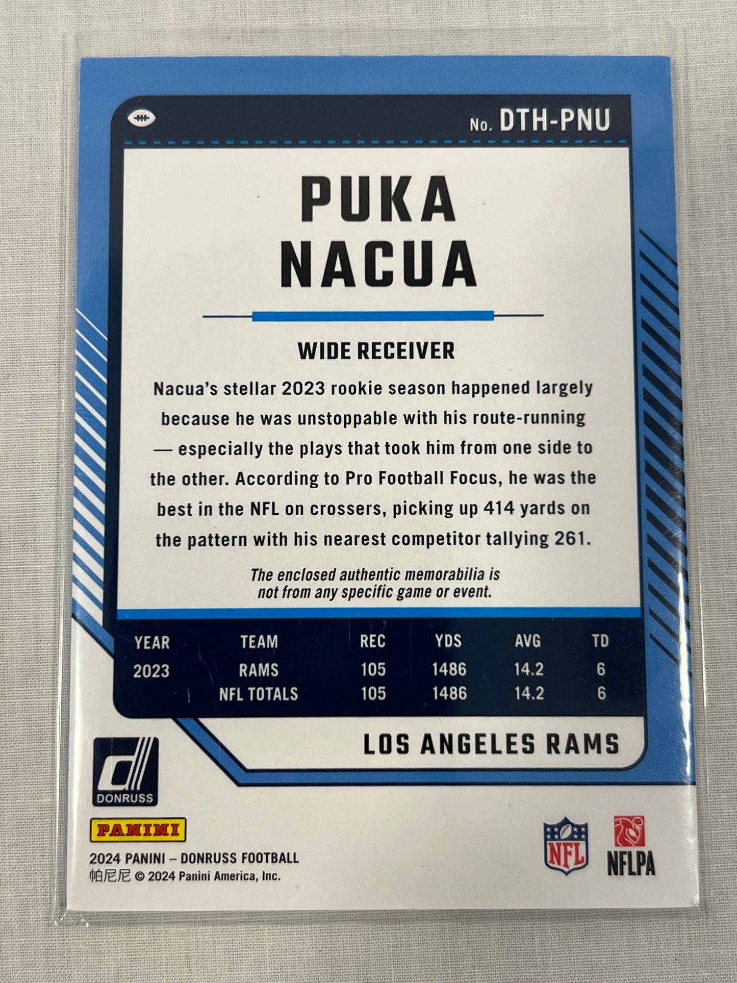 Puka Nacua Donruss Threads