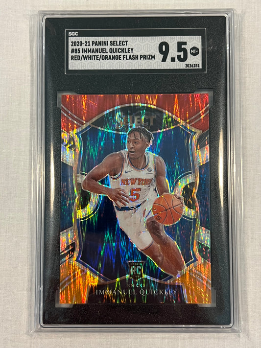Immanuel Quickley SGC 9.5 Red, White, Orange Rookie