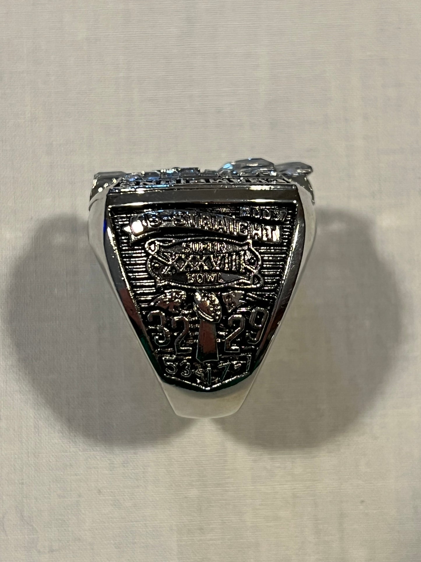 Tom Brady Patriots Super Bowl XXXVIII Championship Replica Ring