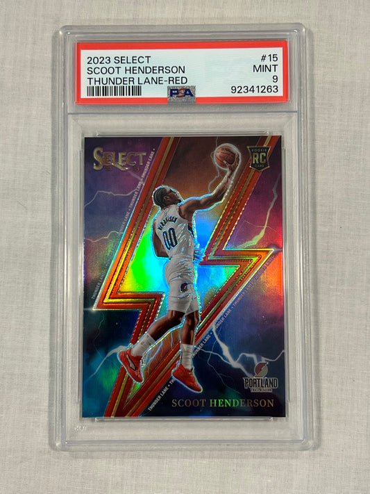 Scoot Henderson PSA 9 Rookie Thunder Lane Red