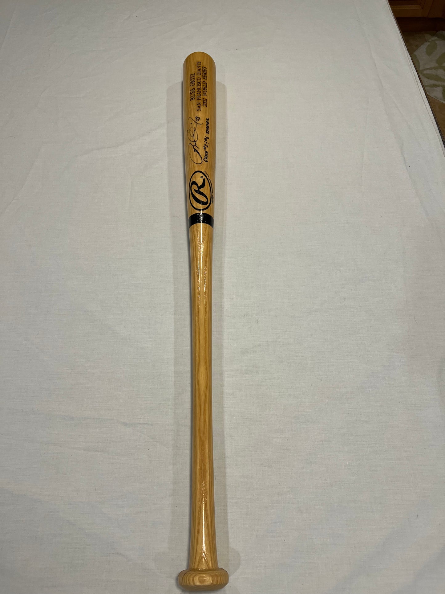 Russ Ortiz signed 2002 World Series Bat
