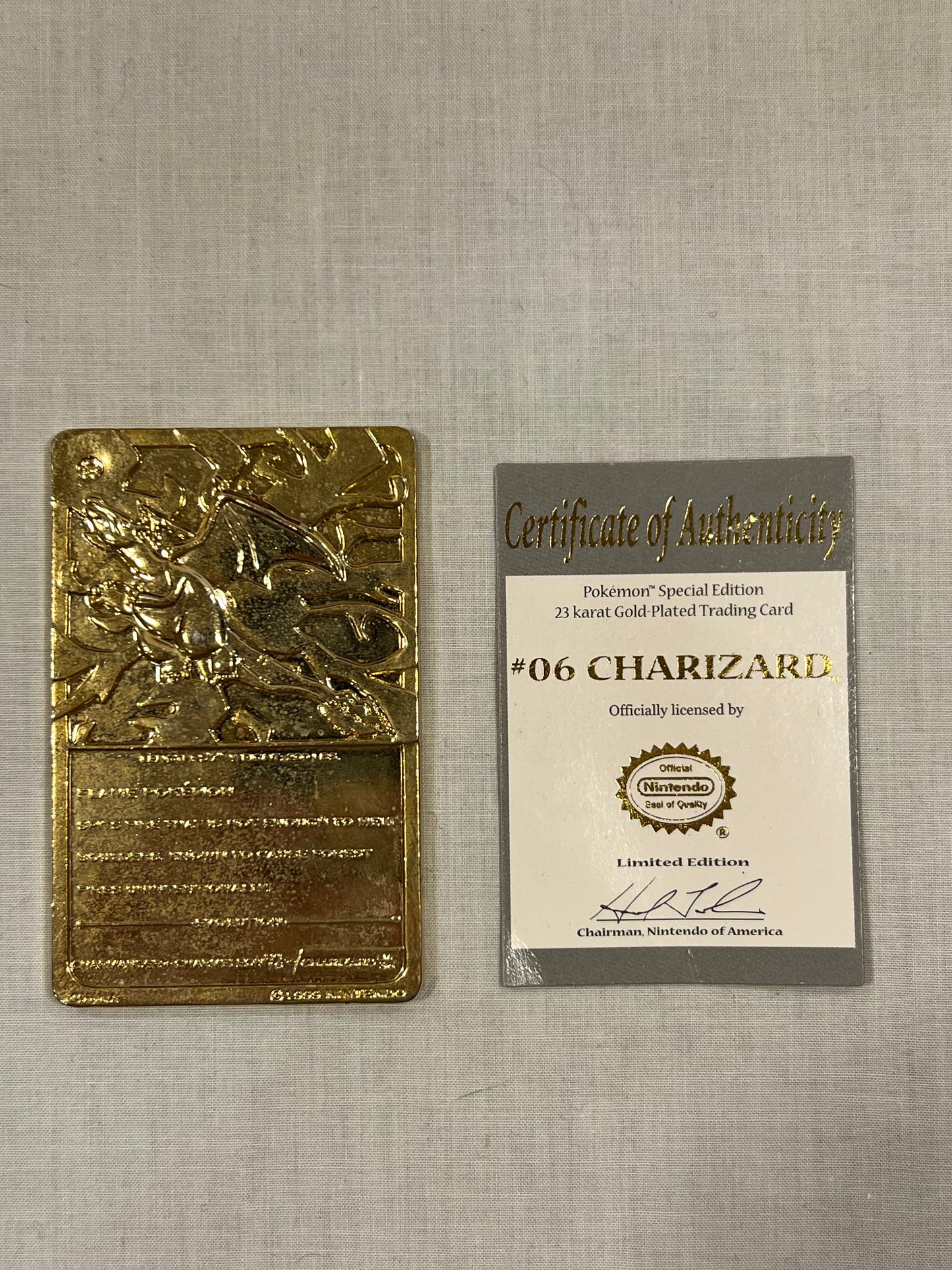 23k Gold Plated Pokemon Cards Complete Set Burger King Exclusive 1999