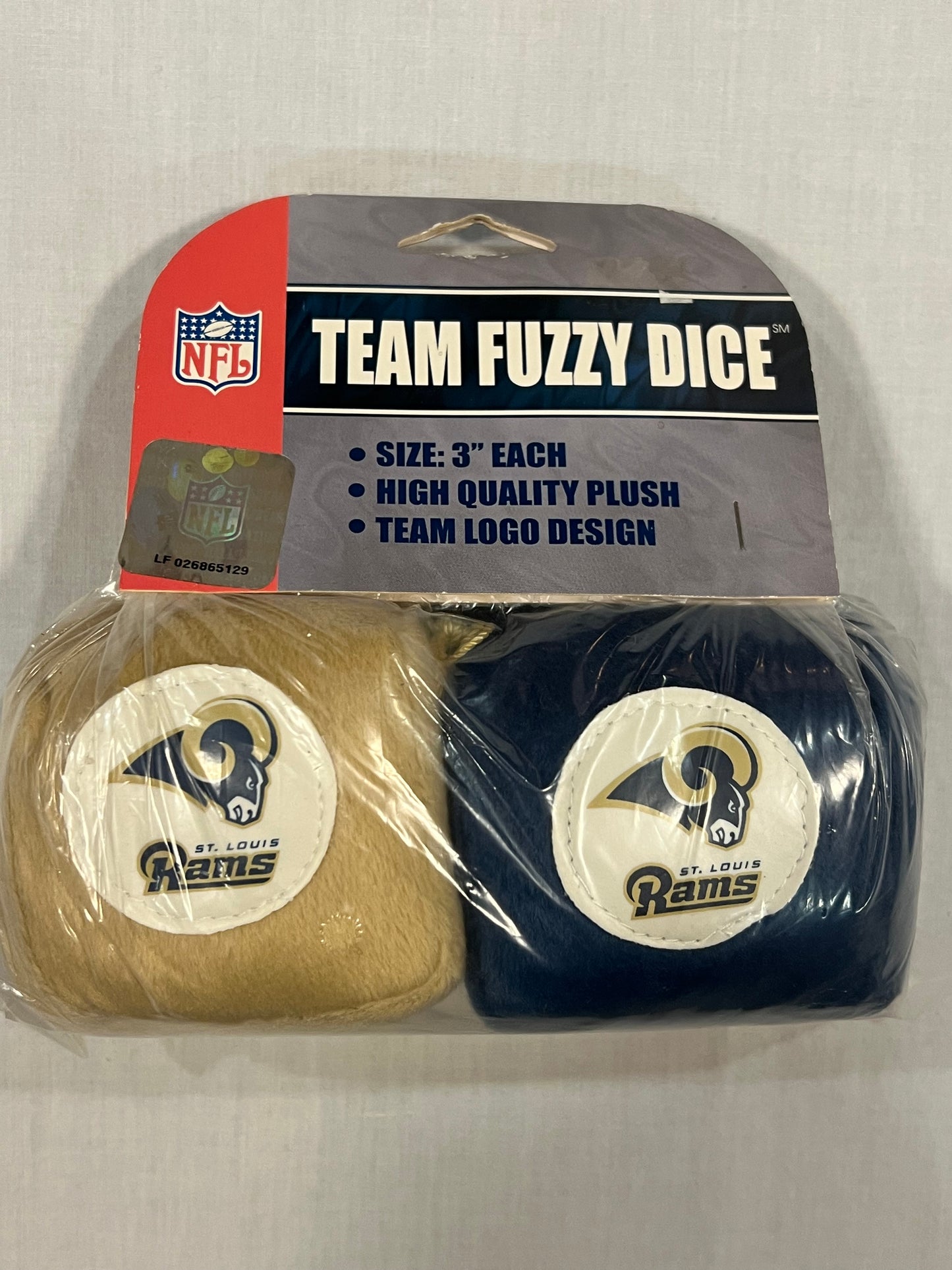 LA Rams fuzzy dice
