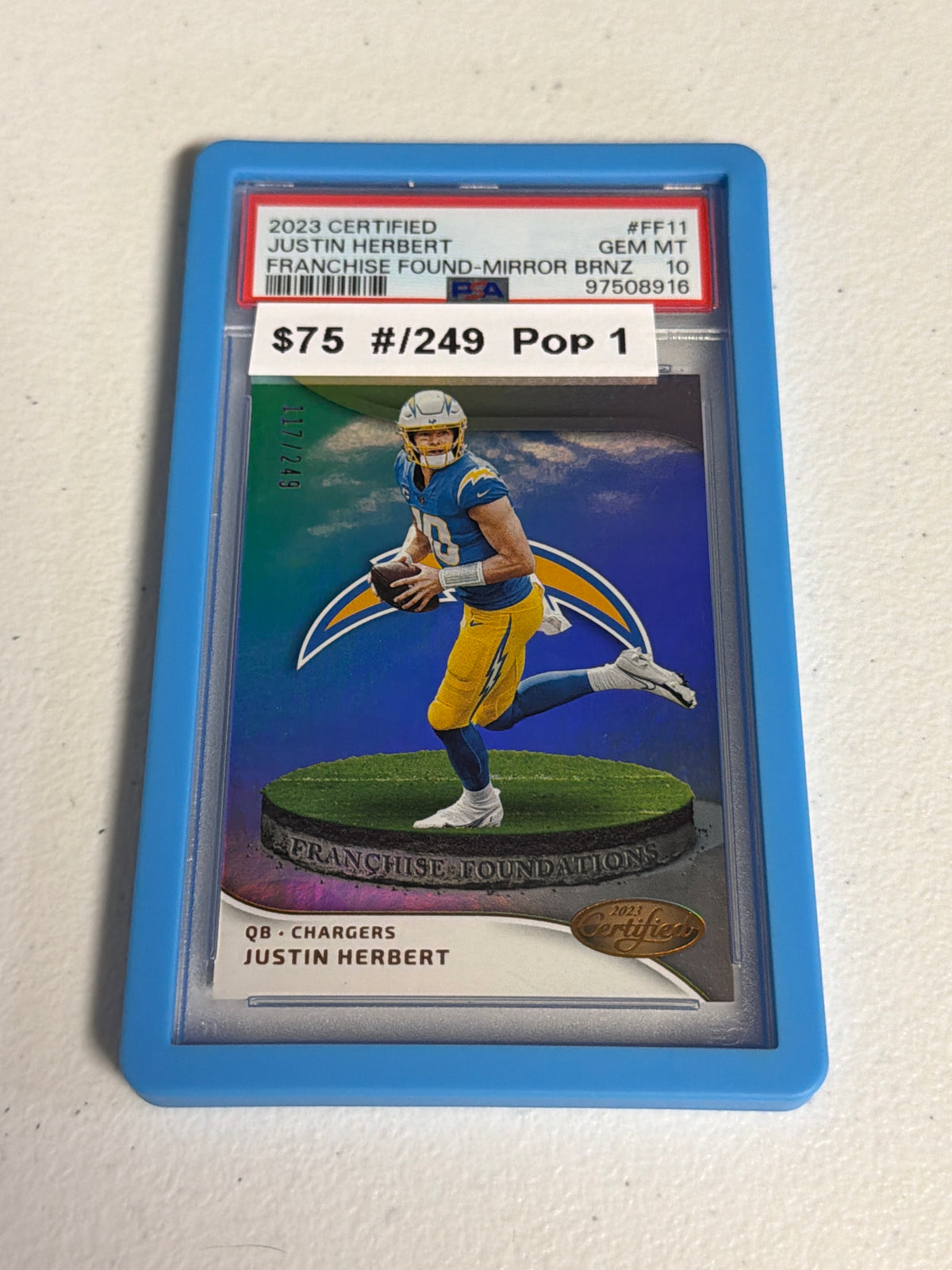 Justin Herbert /249 Certified Bronze PSA 10