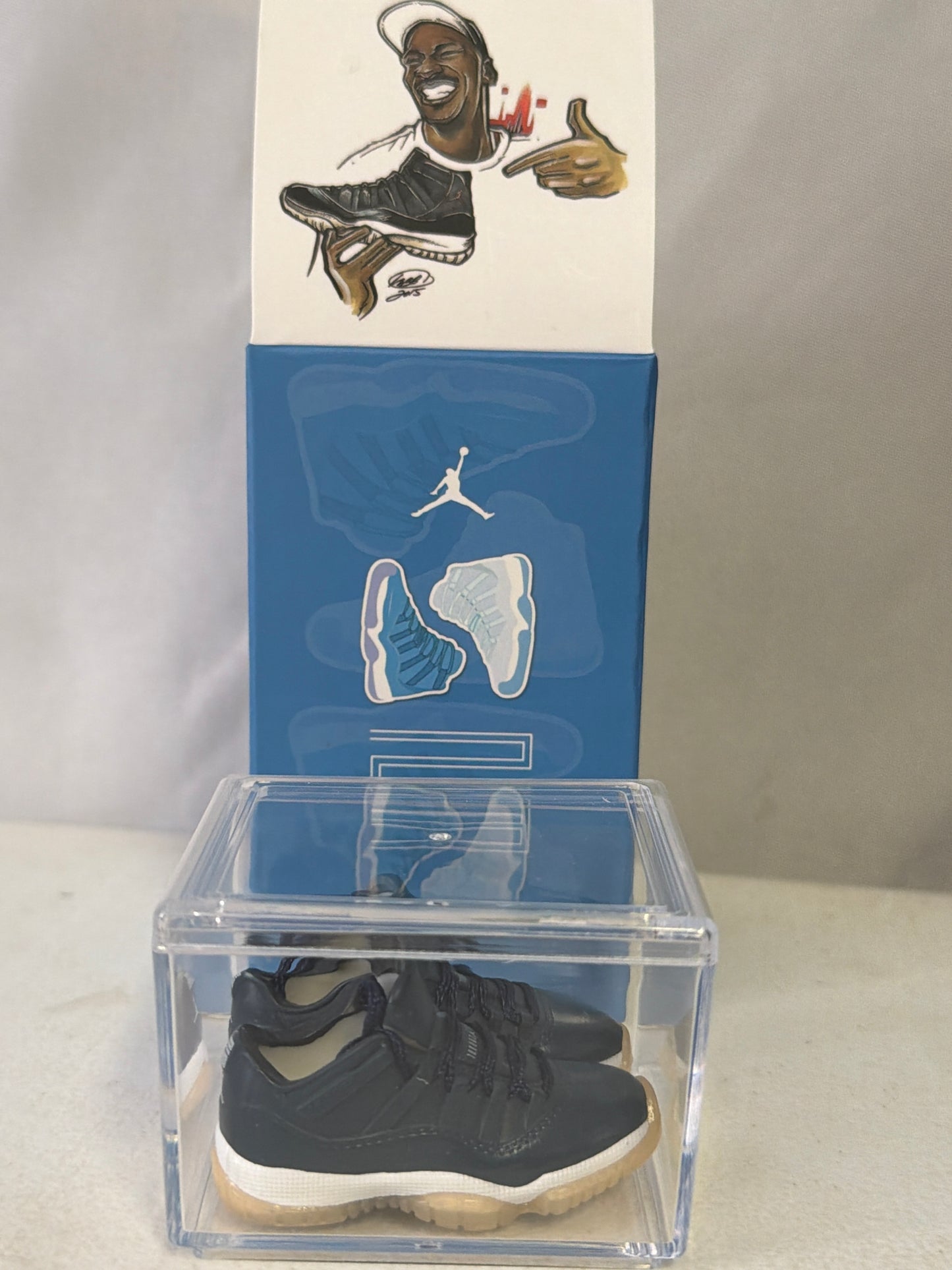 Navy Blue Jordan Mini Replicas w/Box