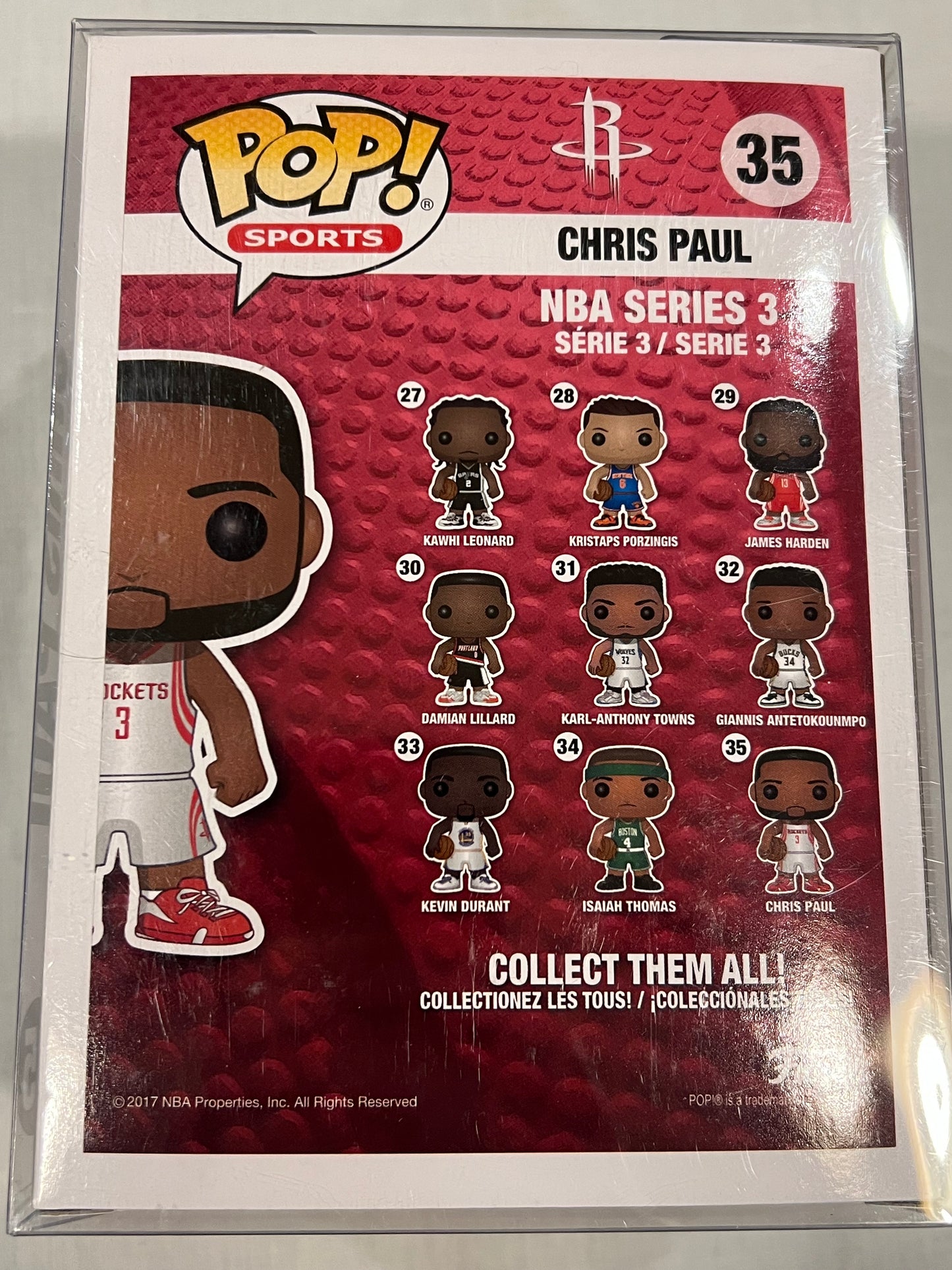Chris Paul Houston Rockets w/ protective case