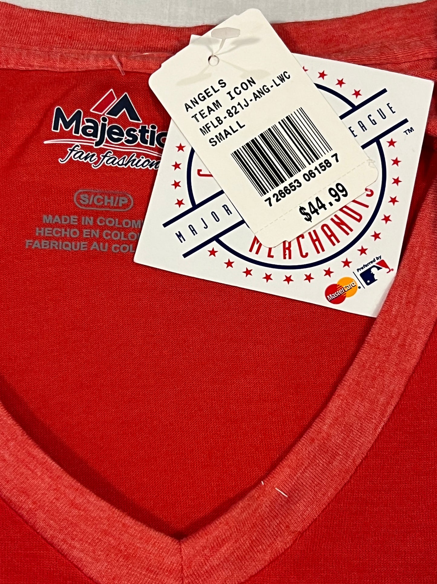 LA Angels Womens Small Plain Red T-Shirt