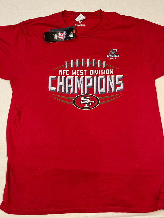 San Francisco 49ers NFC Division Champ T-Shirt Mens Large