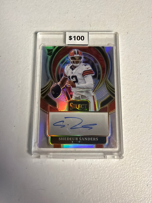 Shedeur Sanders Select Silver Rookie Auto