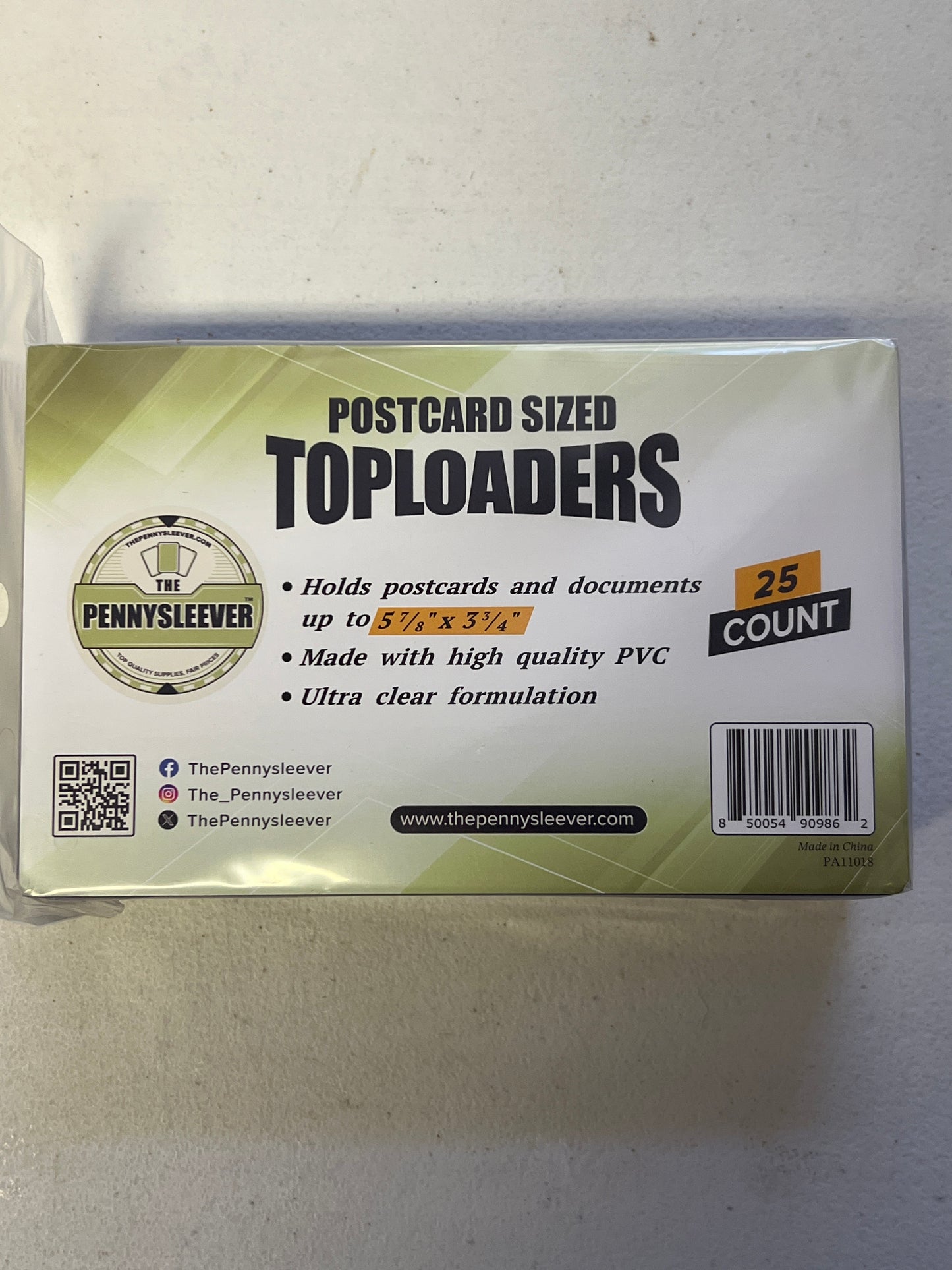 Postcard Sized Toploaders