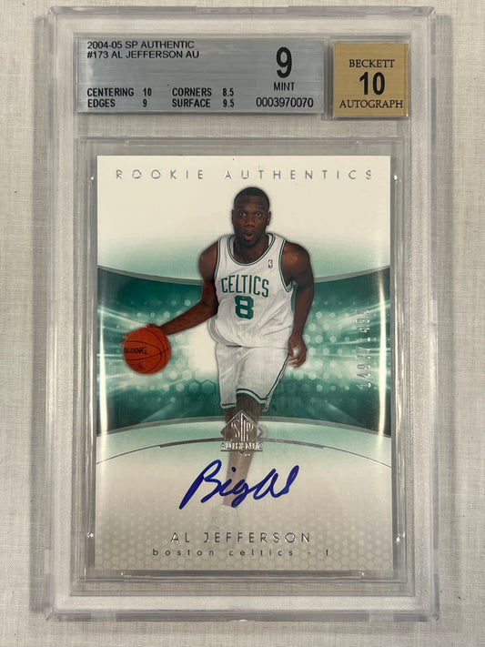 Al Jefferson Rookie Auto BGS 9 AU 10