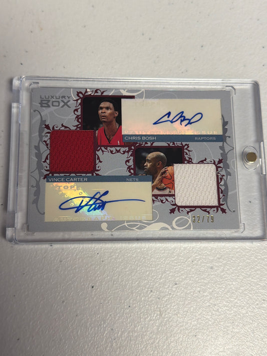 Chris Bosh & Vince Carter Dual Patch Autos /79